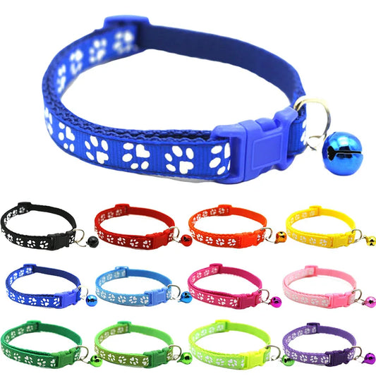 Collar para gatos con cascabel y hebilla ajustable